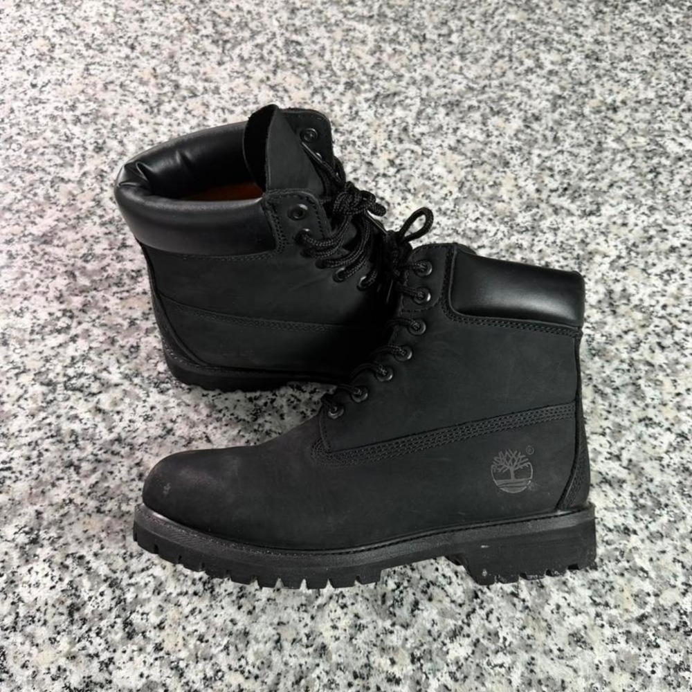 Timberland Black 6" Premium Waterproof Nubuck Boots W8 10661